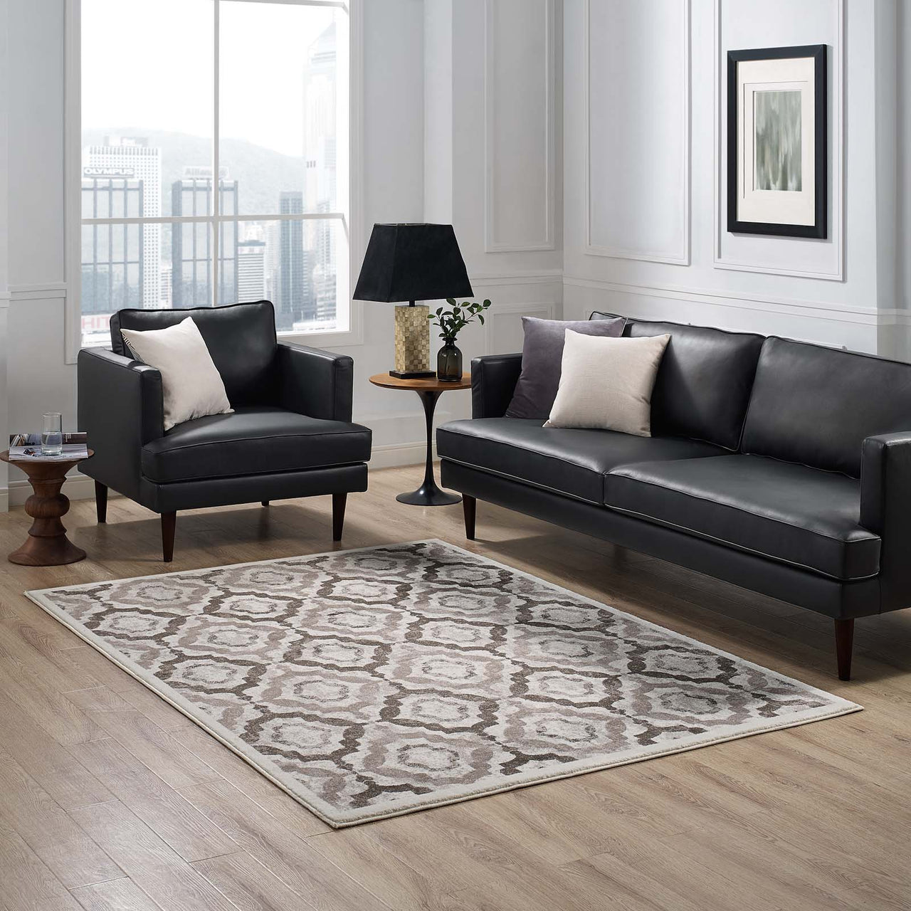 Vision 8x10 Area Rug, Brown & Navy