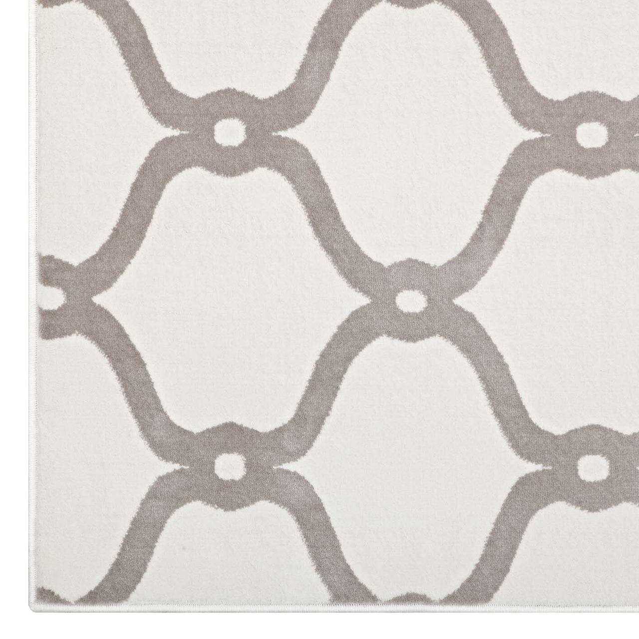 Calyndra Chain 5x8 Area Rug, Beige & Ivory