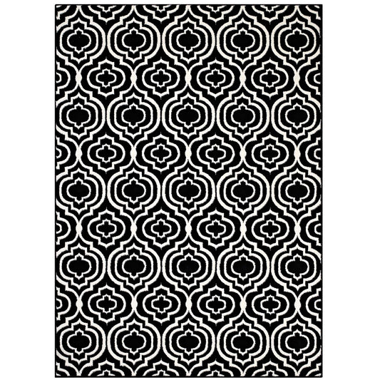 Focal Point 5x8 Area Rug, Black & White