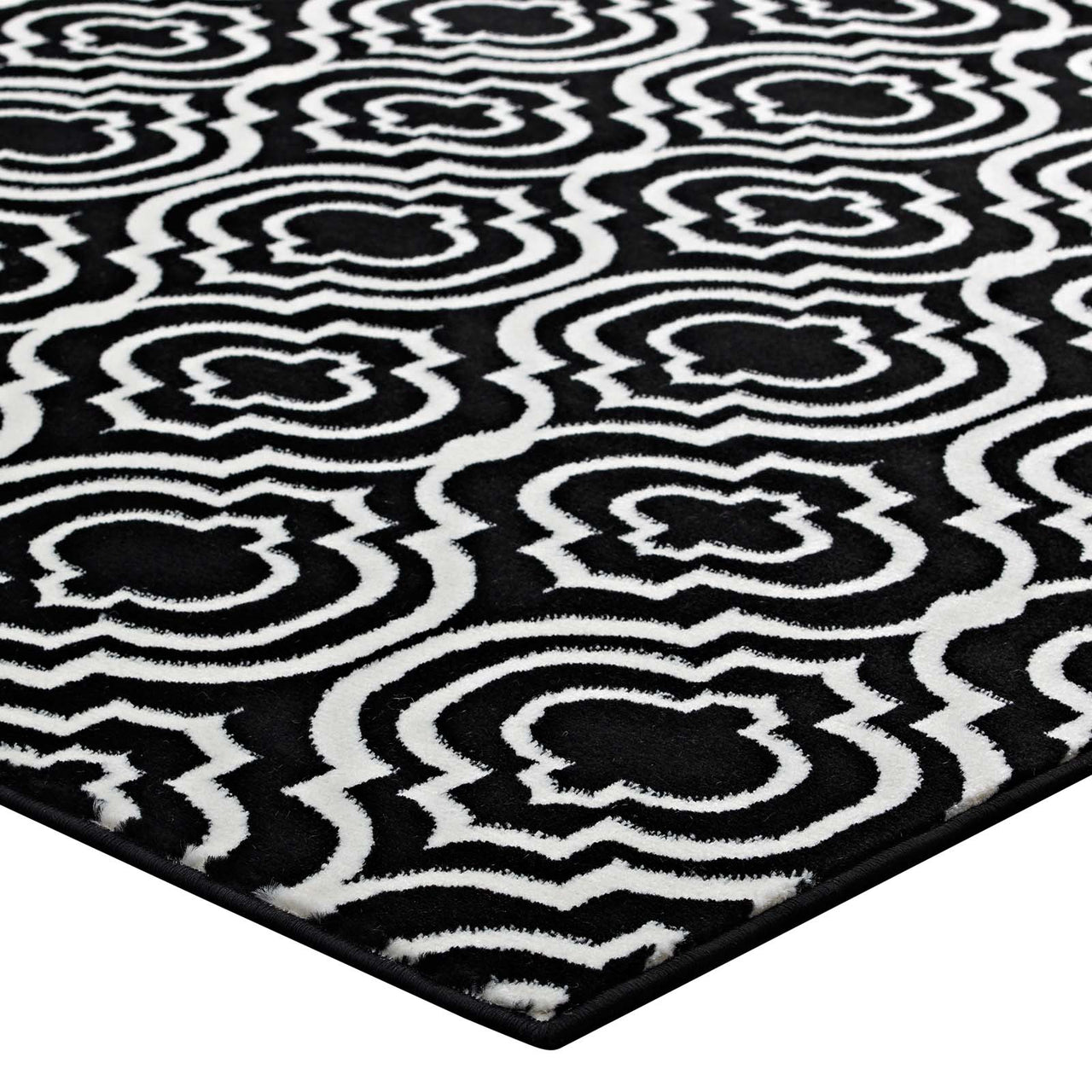 Focal Point 5x8 Area Rug, Black & White