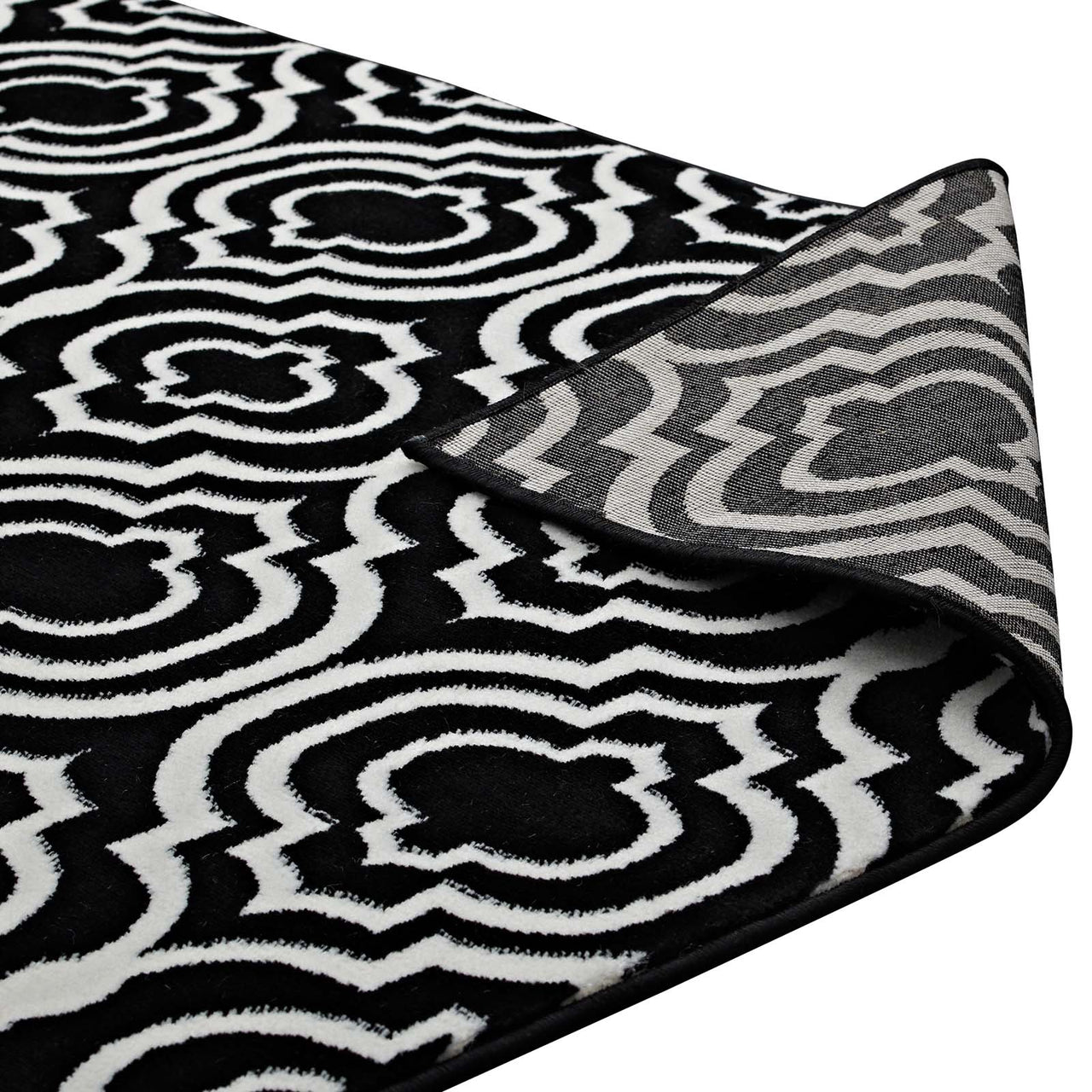 Focal Point 5x8 Area Rug, Black & White