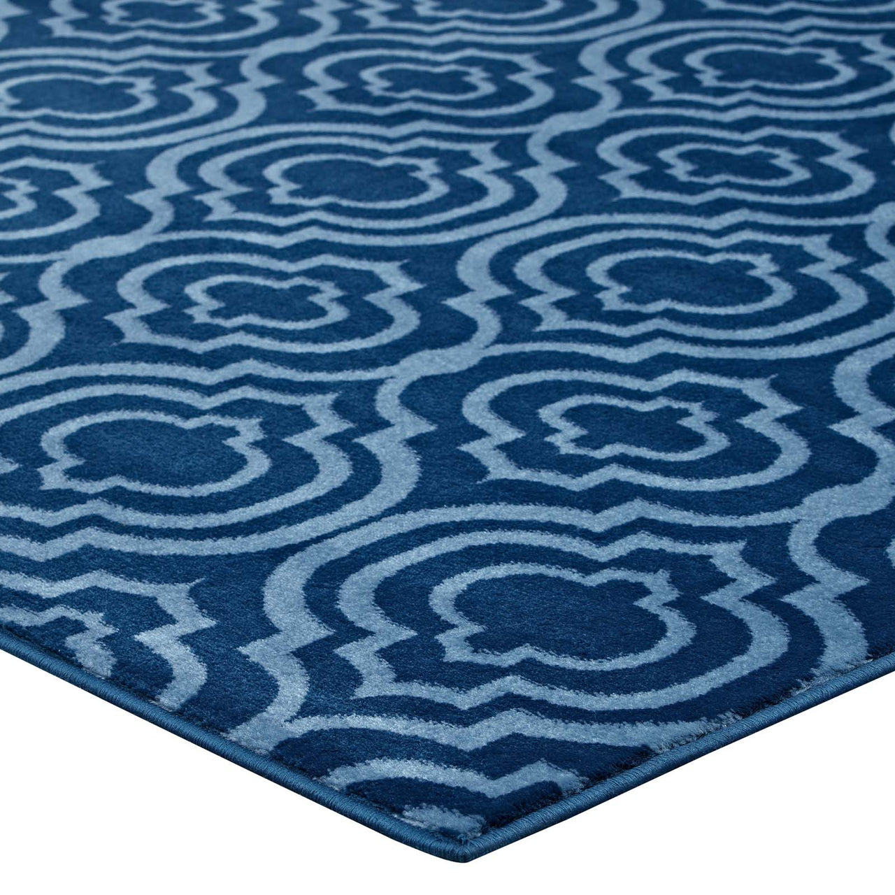 Focal Point 5x8 Area Rug, Navy & Light Blue