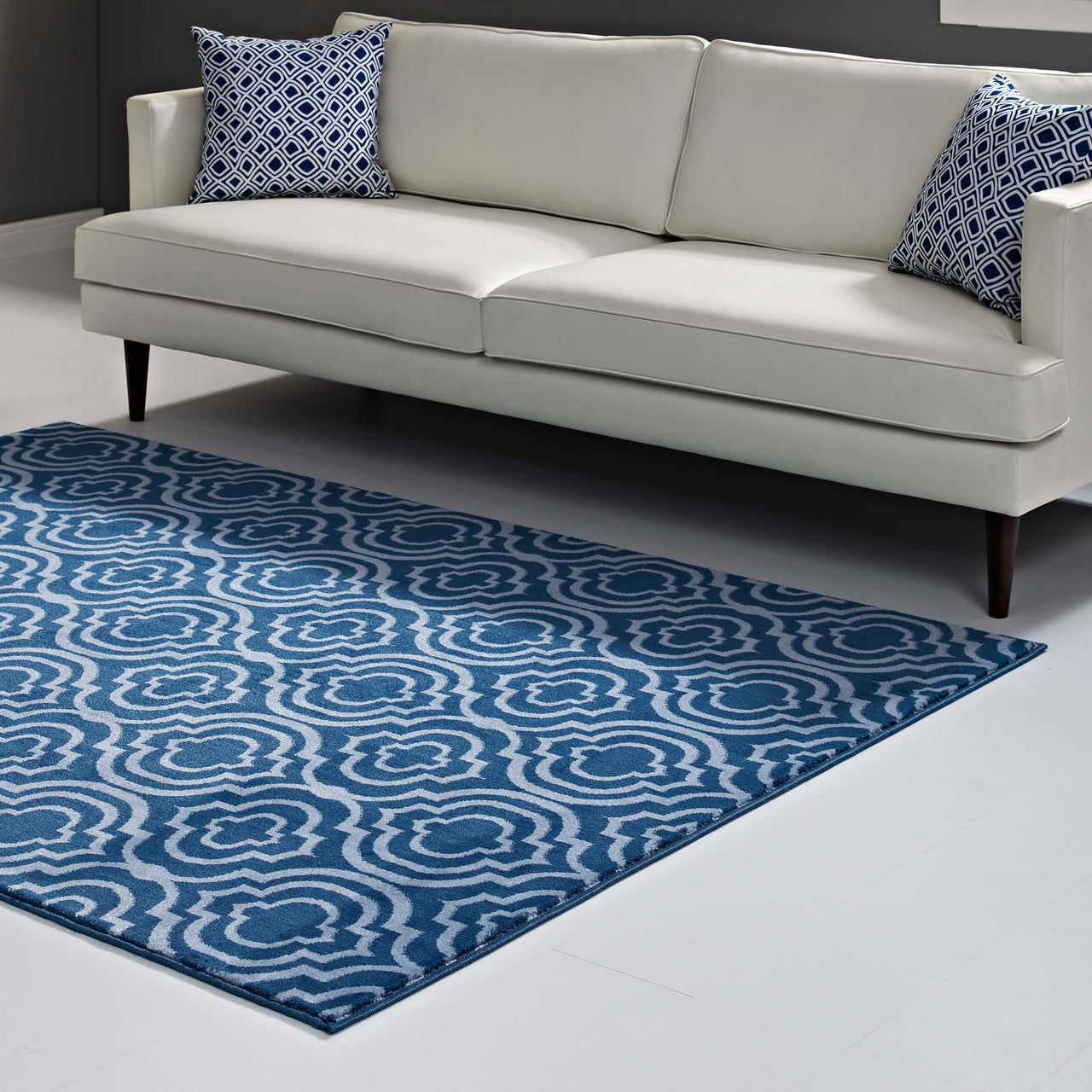 Focal Point 5x8 Area Rug, Navy & Light Blue