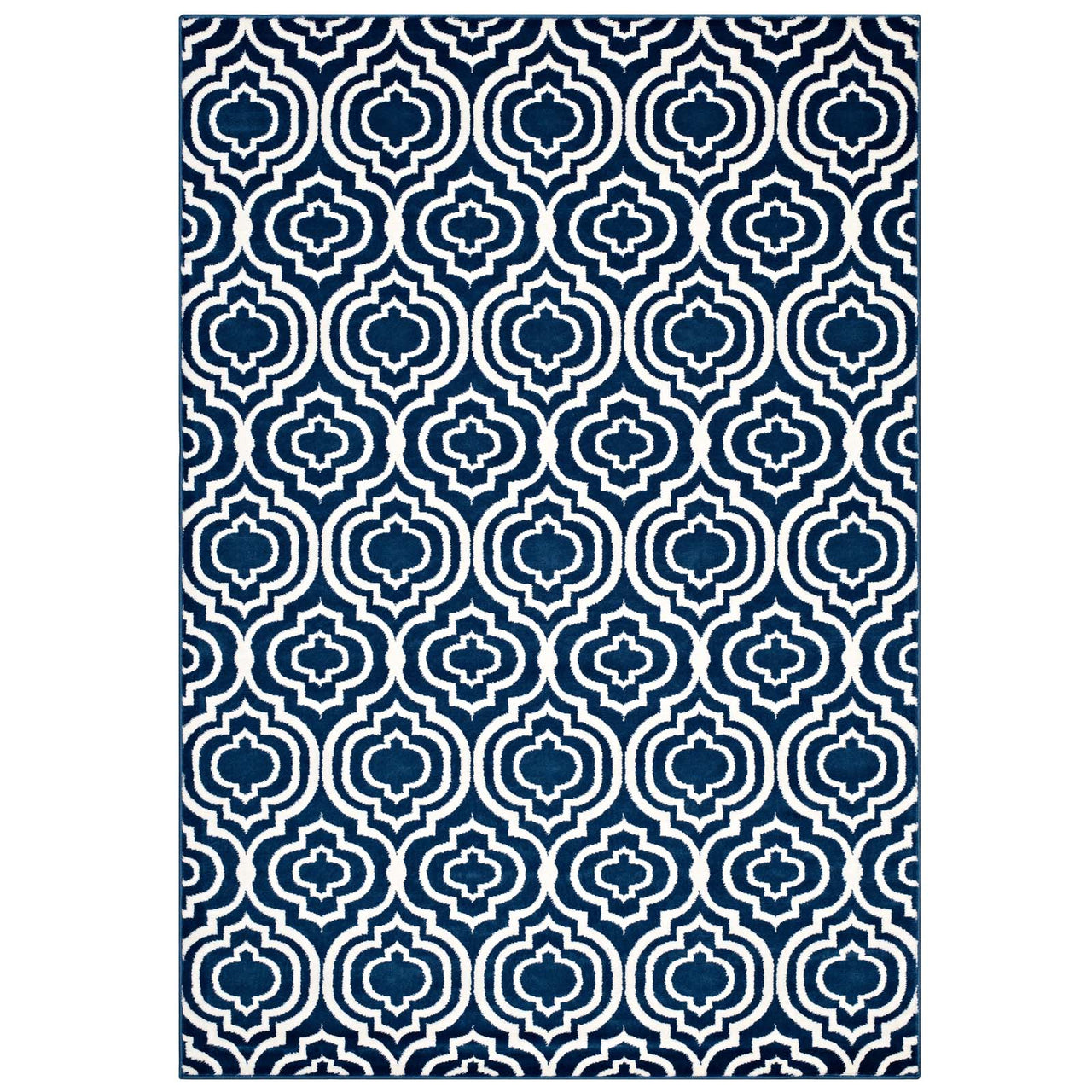Focal Point 5x8 Area Rug, Navy & Ivory