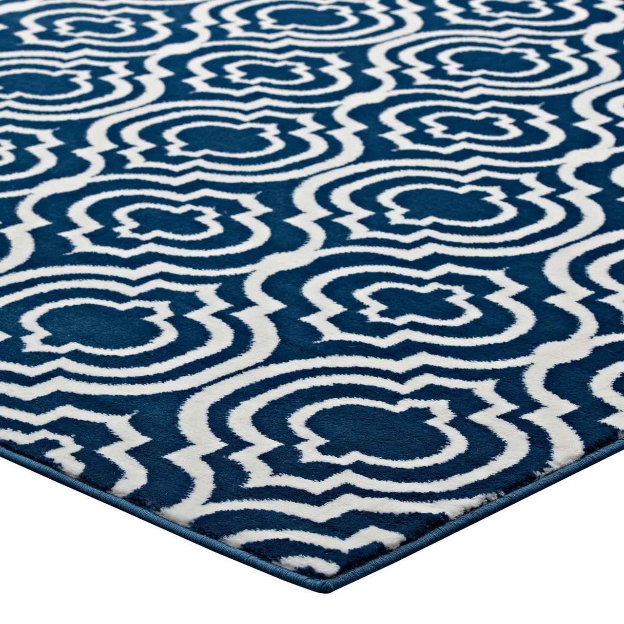 Focal Point 5x8 Area Rug, Navy & Ivory