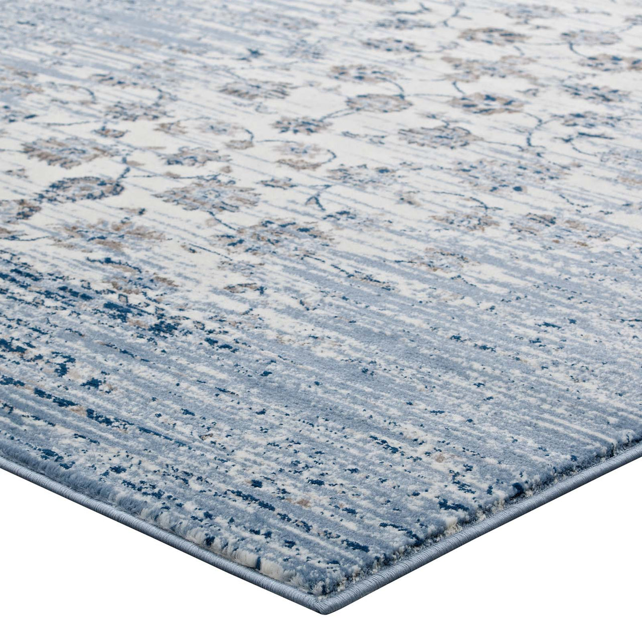Blossom Frequency 8x10 Area Rug, Navy & Ivory