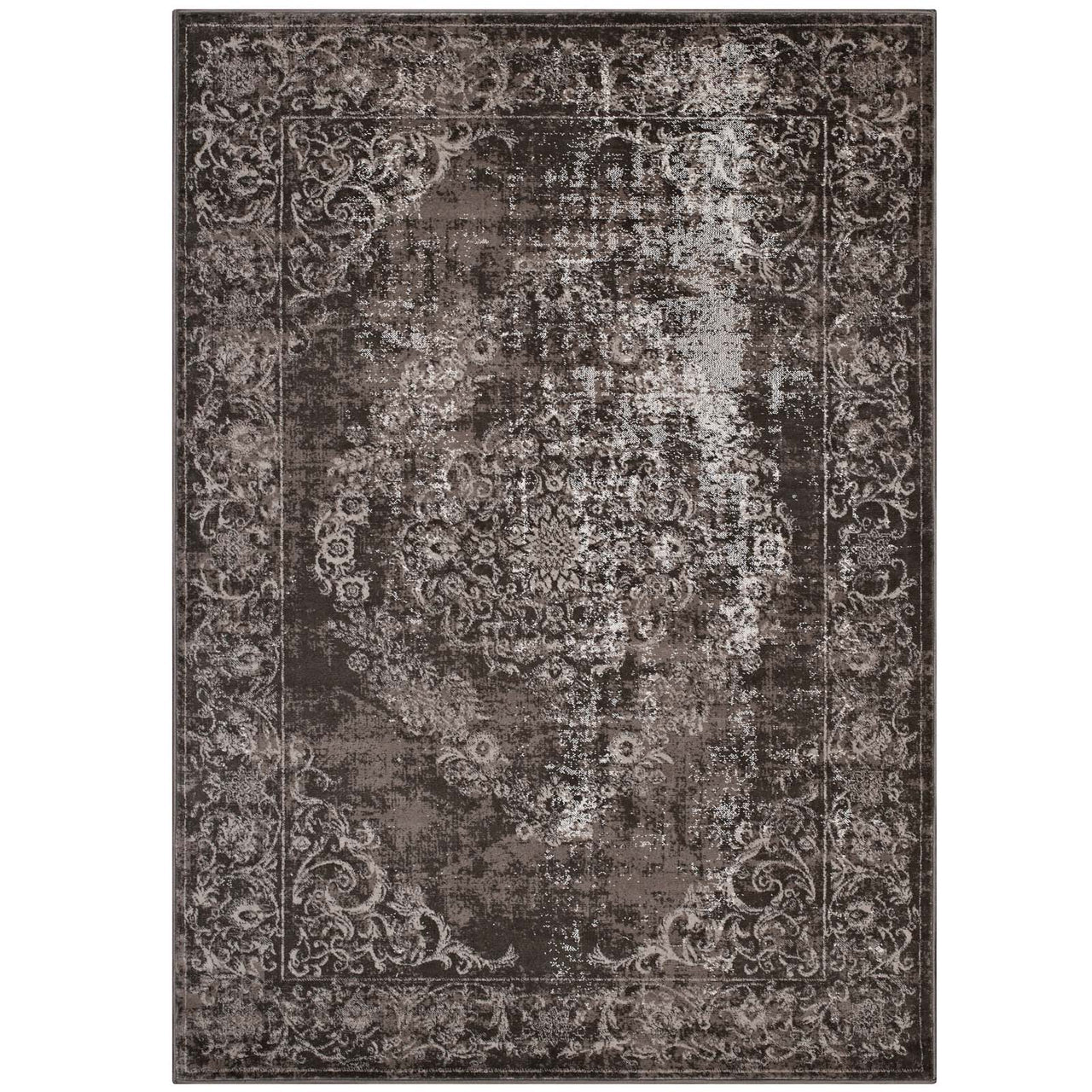 Vintari Blooms 5x8 Area Rug, Brown