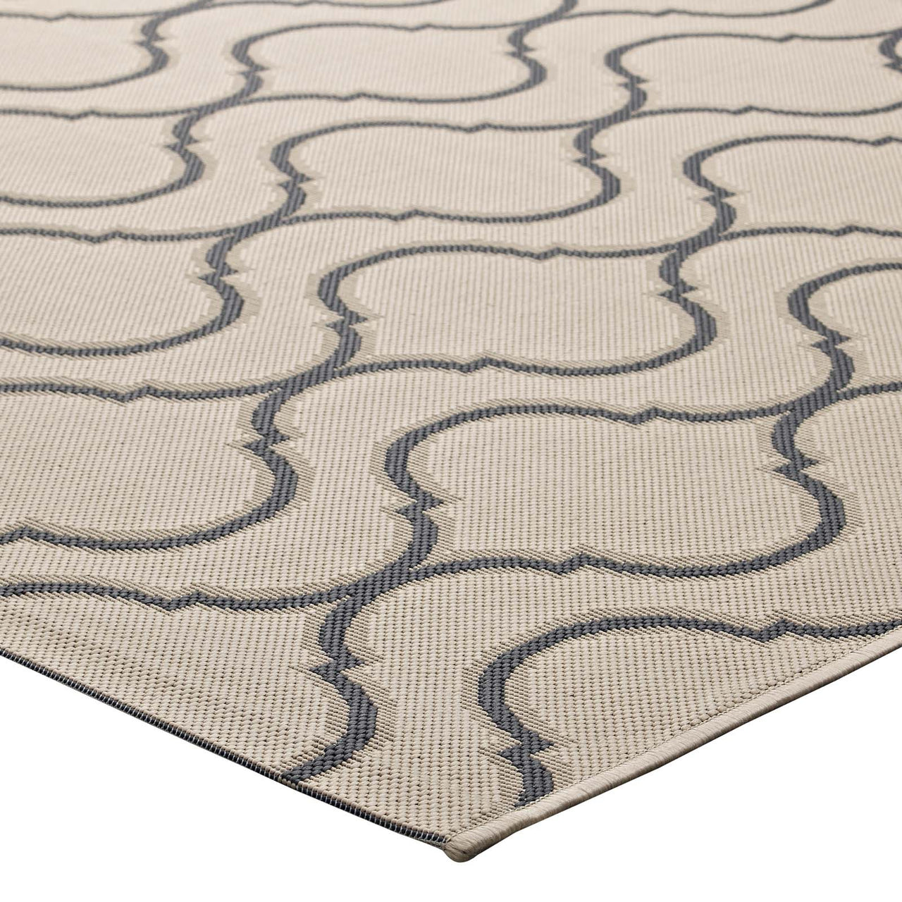 Vibrate Indoor | Outdoor 8x10 Area Rug, Beige & Gray