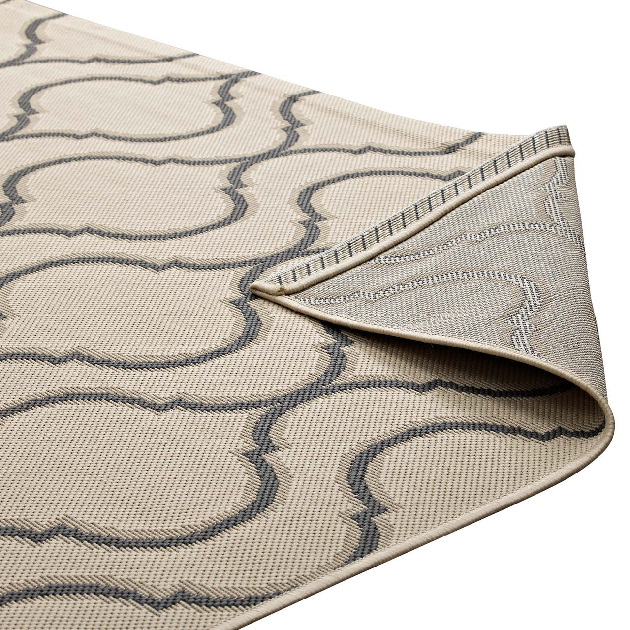 Vibrate Indoor | Outdoor 8x10 Area Rug, Beige & Gray