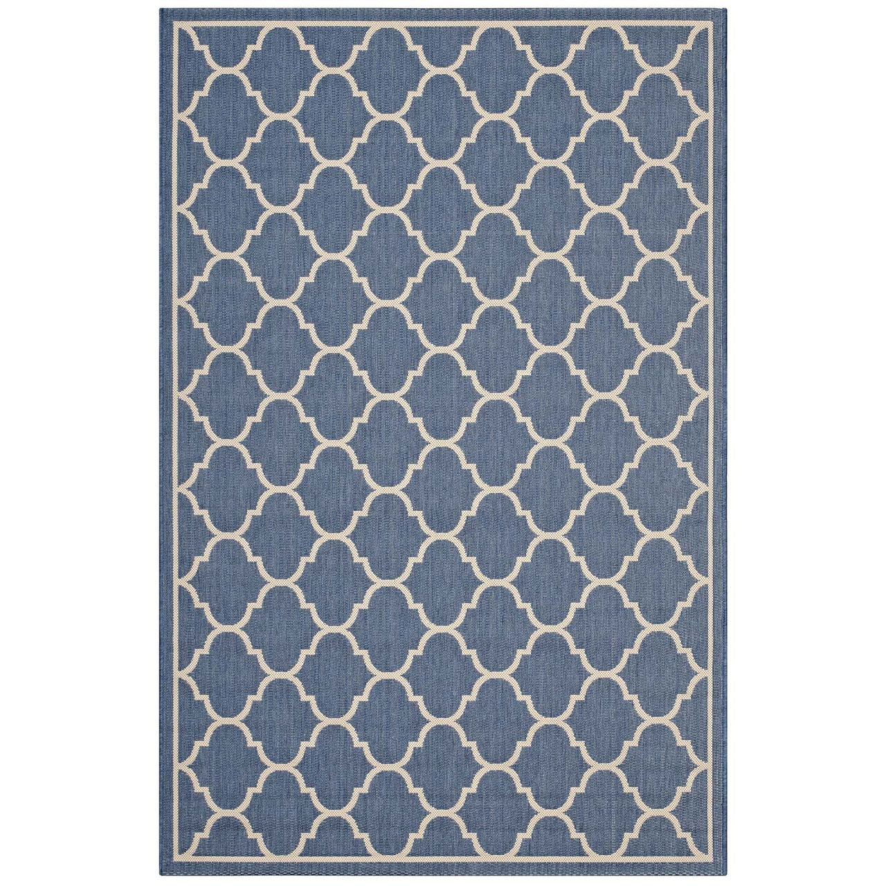 Zahara Scale Indoor | Outdoor 8x10 Area Rug, Blue & Beige