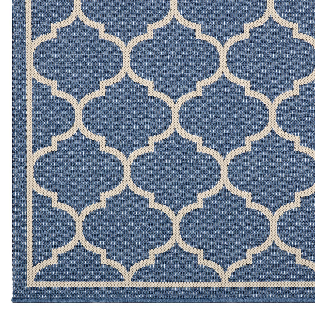 Zahara Scale Indoor | Outdoor 8x10 Area Rug, Blue & Beige