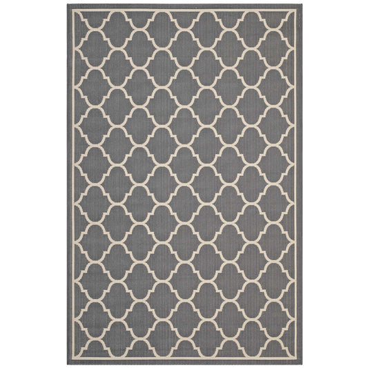 Zahara Scale Indoor | Outdoor 5x8 Area Rug, Gray & Beige