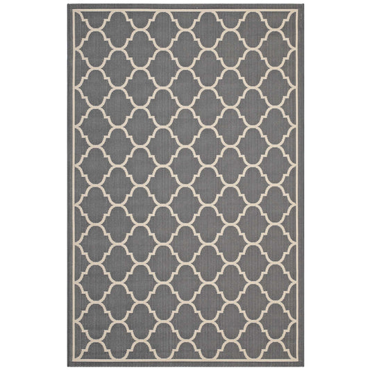Zahara Scale Indoor | Outdoor 9x12 Area Rug, Gray & Beige