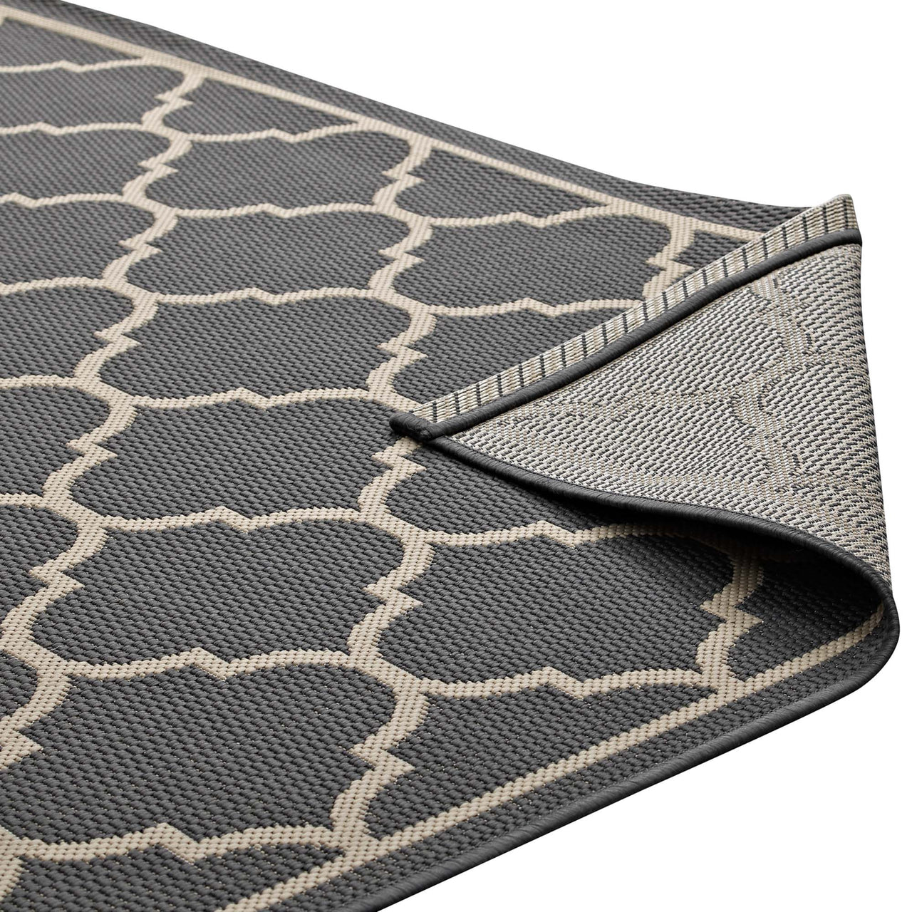 Zahara Scale Indoor | Outdoor 9x12 Area Rug, Gray & Beige