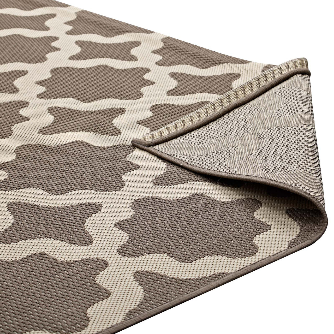 Cyrelle Indoor | Outdoor 5x8 Area Rug, Light Beige & Dark Beige