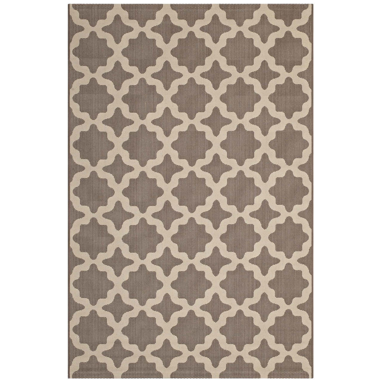 Cyrelle Indoor | Outdoor 9x12 Area Rug, Light Beige & Dark Beige