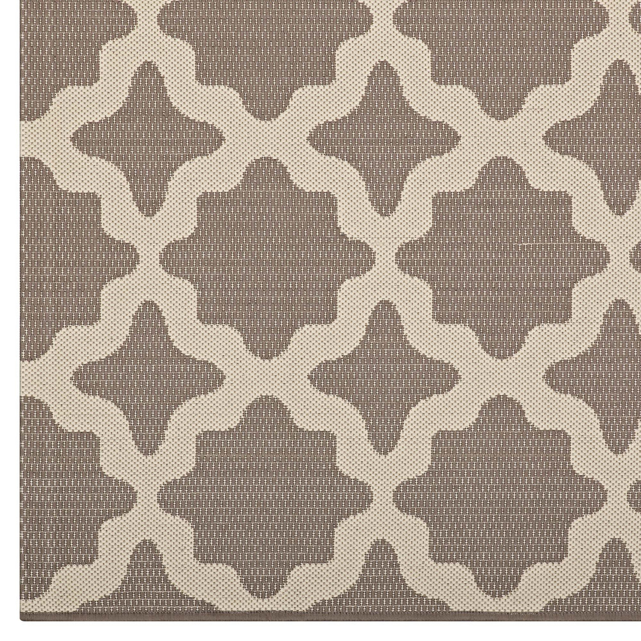 Cyrelle Indoor | Outdoor 9x12 Area Rug, Light Beige & Dark Beige