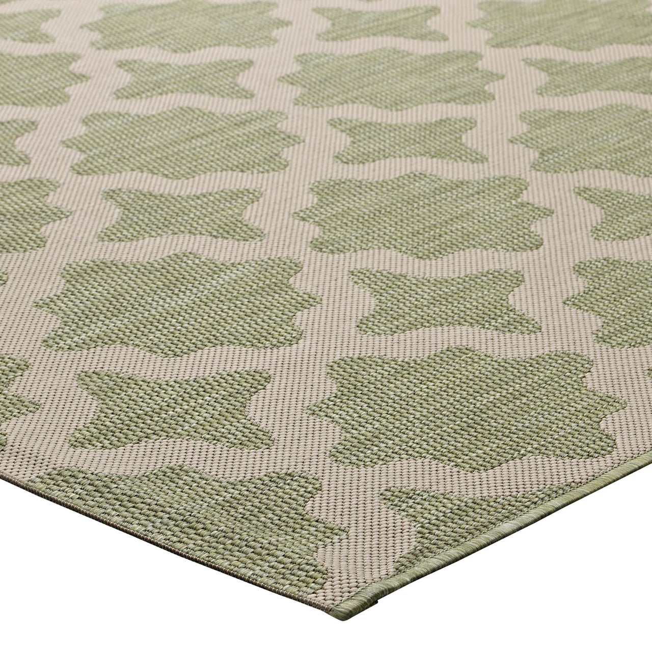 Cyrelle Indoor | Outdoor 4x6 Area Rug, Beige & Light Green