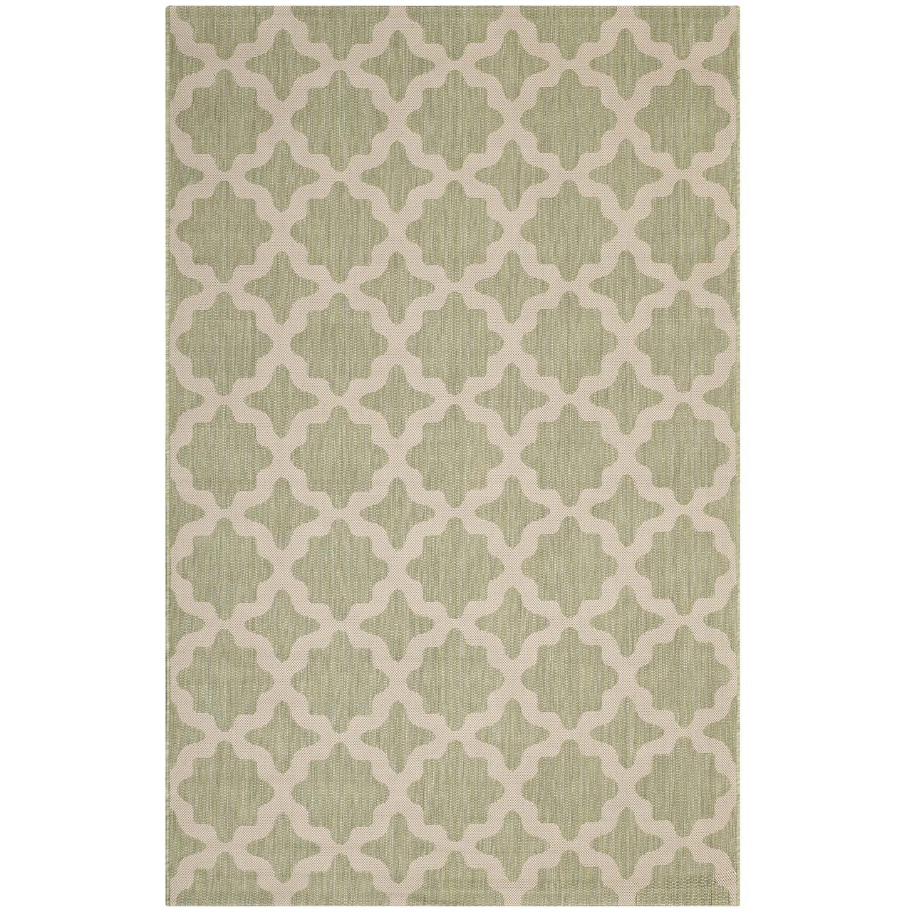 Cyrelle Indoor | Outdoor 5x8 Area Rug, Beige & Light Green
