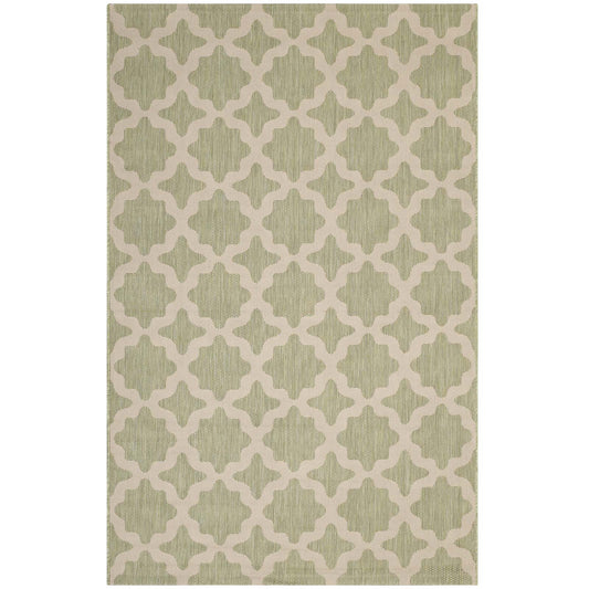Cyrelle Indoor | Outdoor 5x8 Area Rug, Beige & Light Green