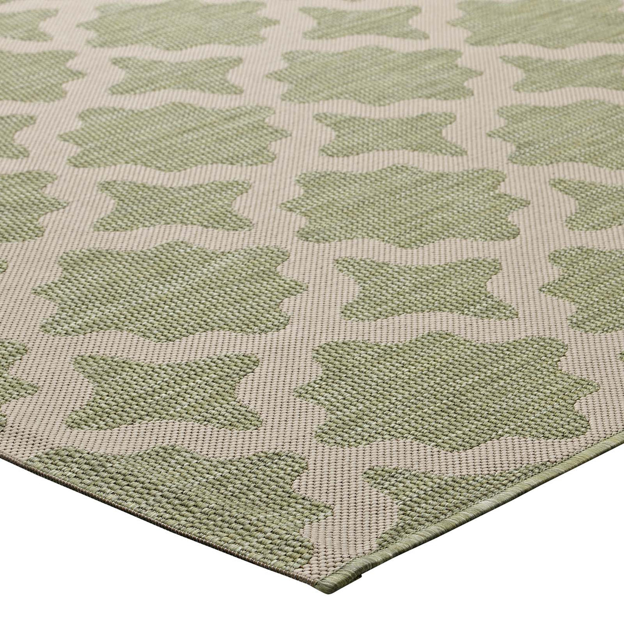 Cyrelle Indoor | Outdoor 8x10 Area Rug, Beige & Light Green