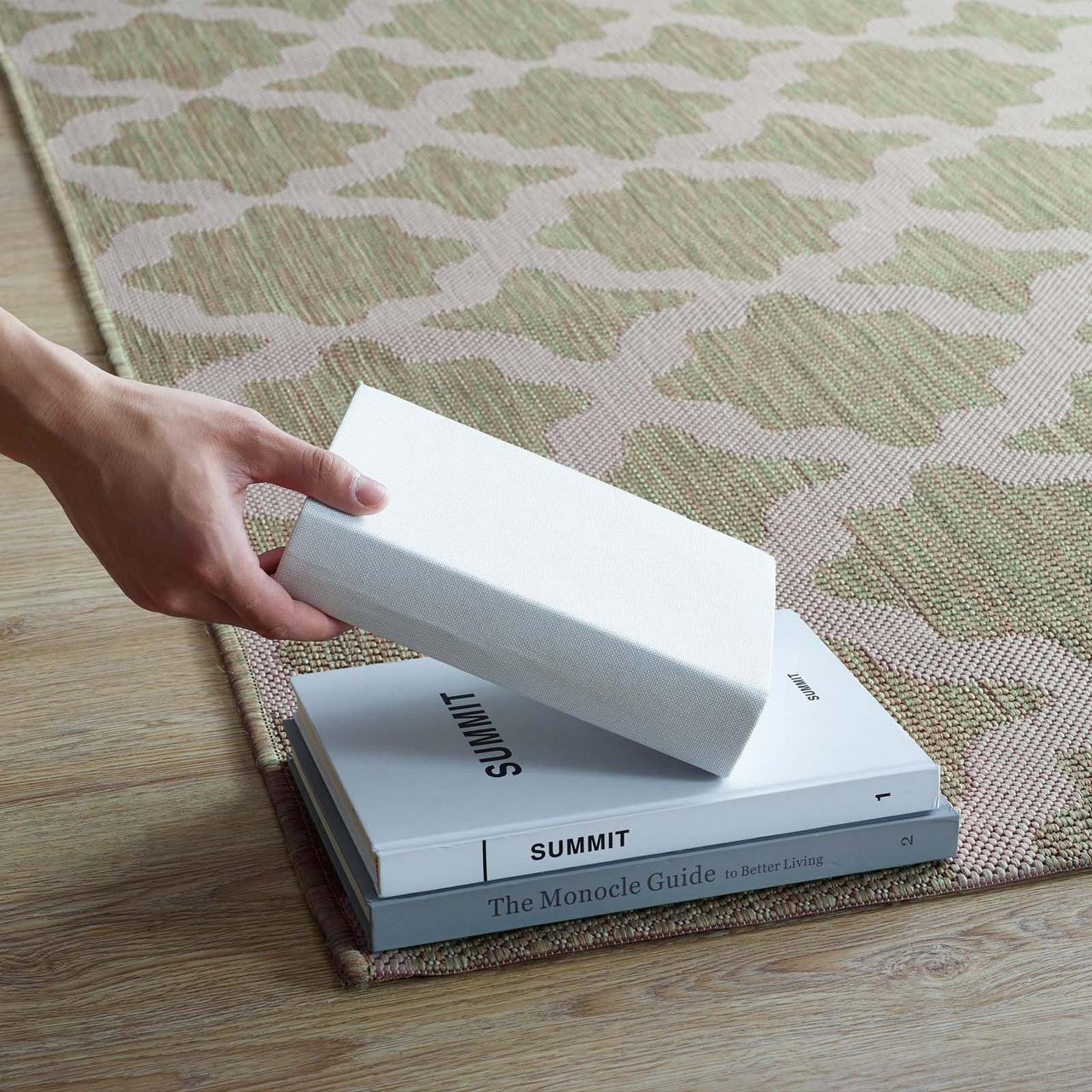 Cyrelle Indoor | Outdoor 8x10 Area Rug, Beige & Light Green