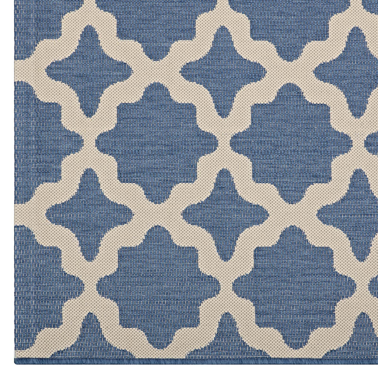 Cyrelle Indoor | Outdoor 8x10 Area Rug, Blue & Beige