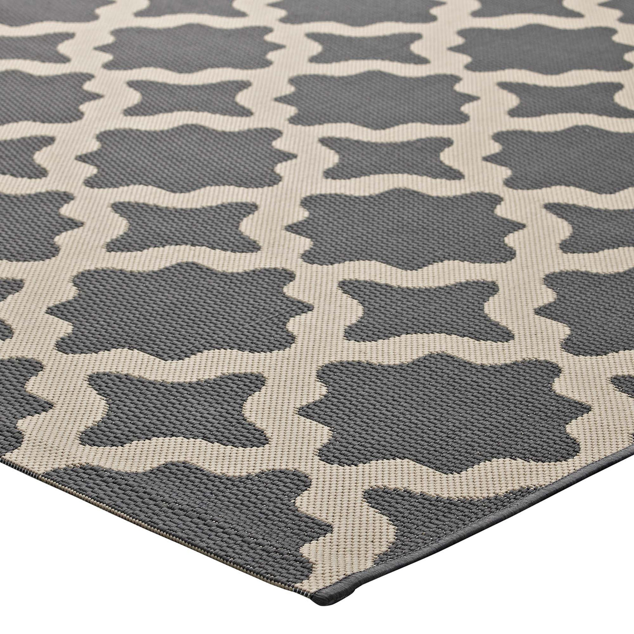 Cyrelle Indoor | Outdoor 4x6 Area Rug, Gray & Beige