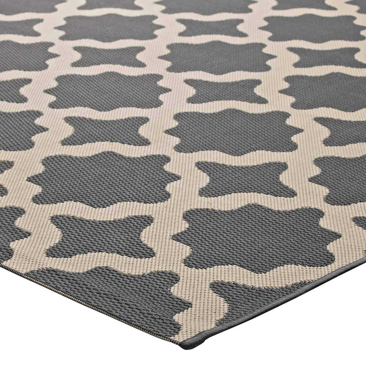 Cyrelle Indoor | Outdoor 5x8 Area Rug, Gray & Beige