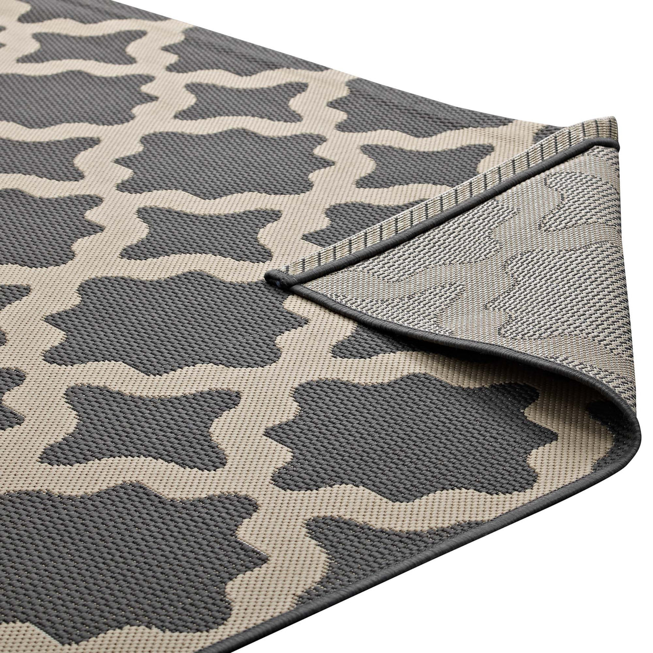 Cyrelle Indoor | Outdoor 9x12 Area Rug, Gray & Beige