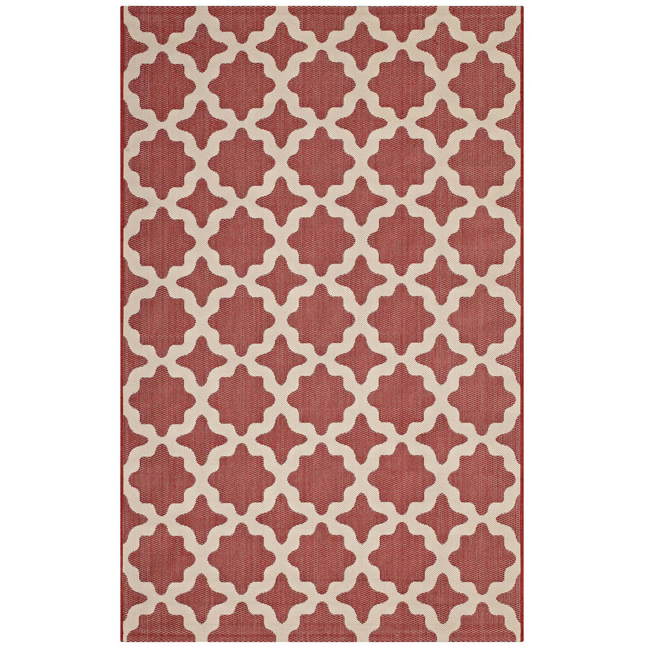 Cyrelle Indoor | Outdoor 8x10 Area Rug, Red & Beige