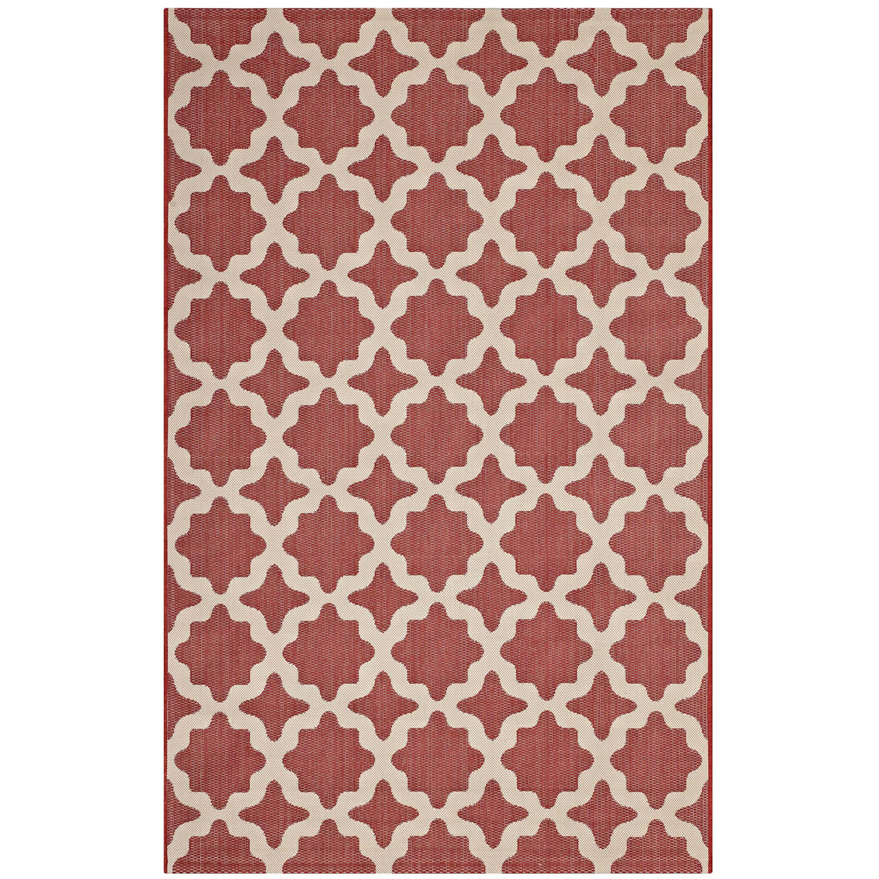 Cyrelle Indoor | Outdoor 9x12 Area Rug, Red & Beige