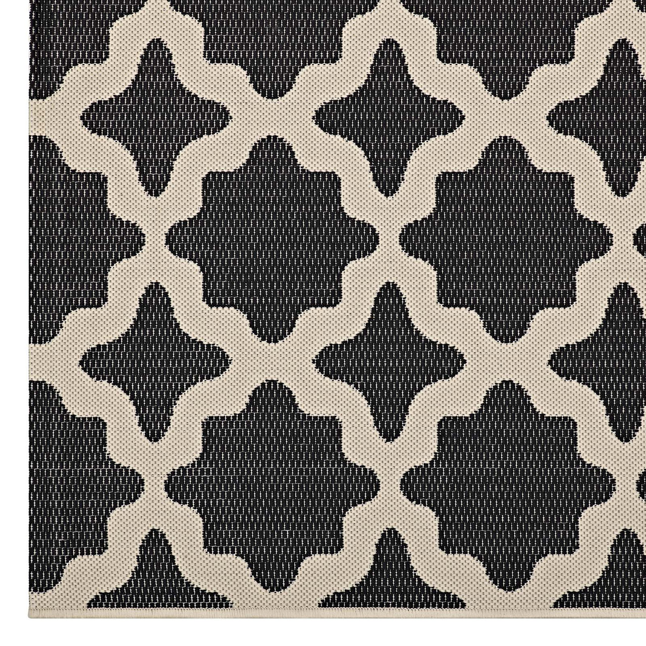 Cyrelle Indoor | Outdoor 8x10 Area Rug, Black & Beige