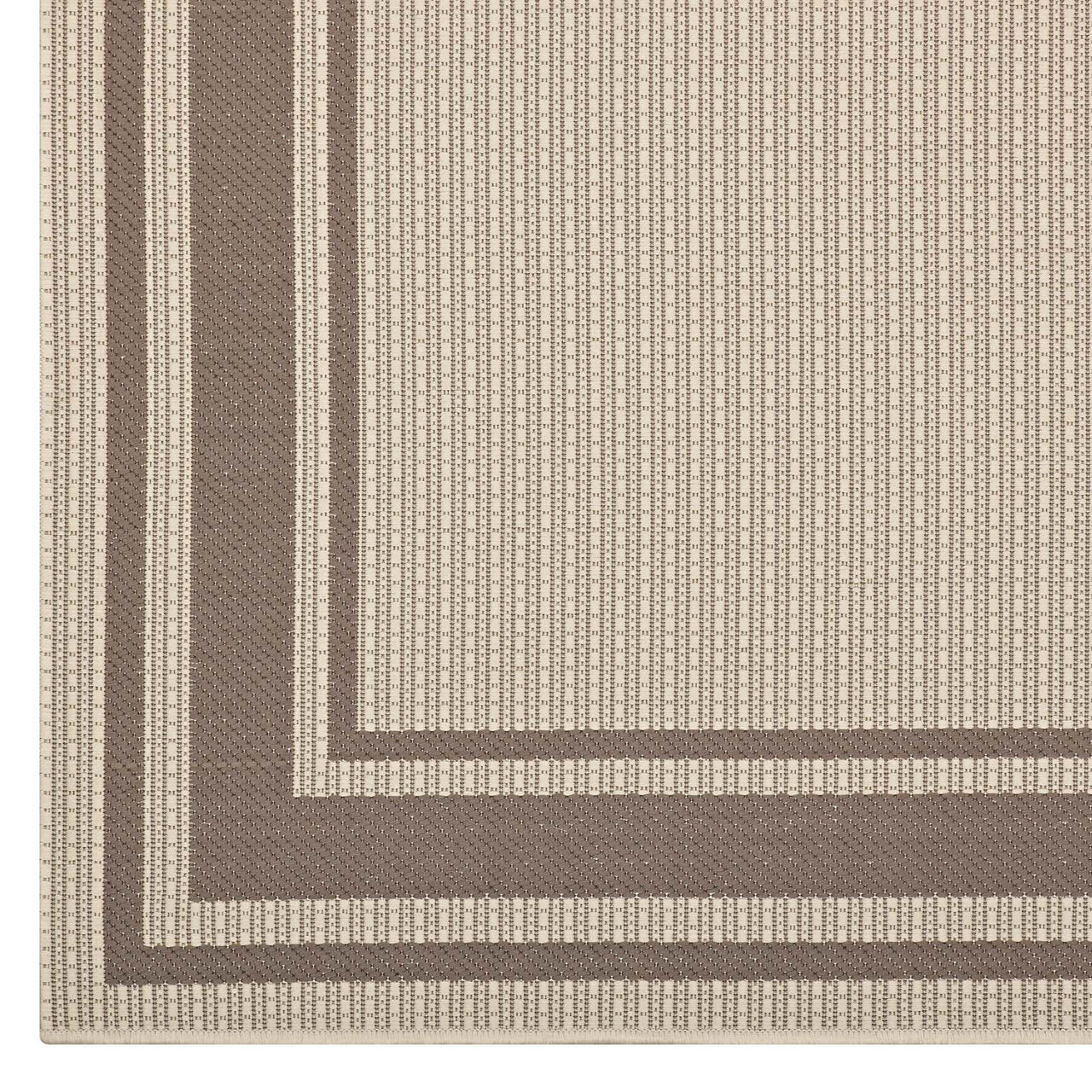 Proteger Indoor | Outdoor 8x10 Area Rug, Light Beige & Dark Beige