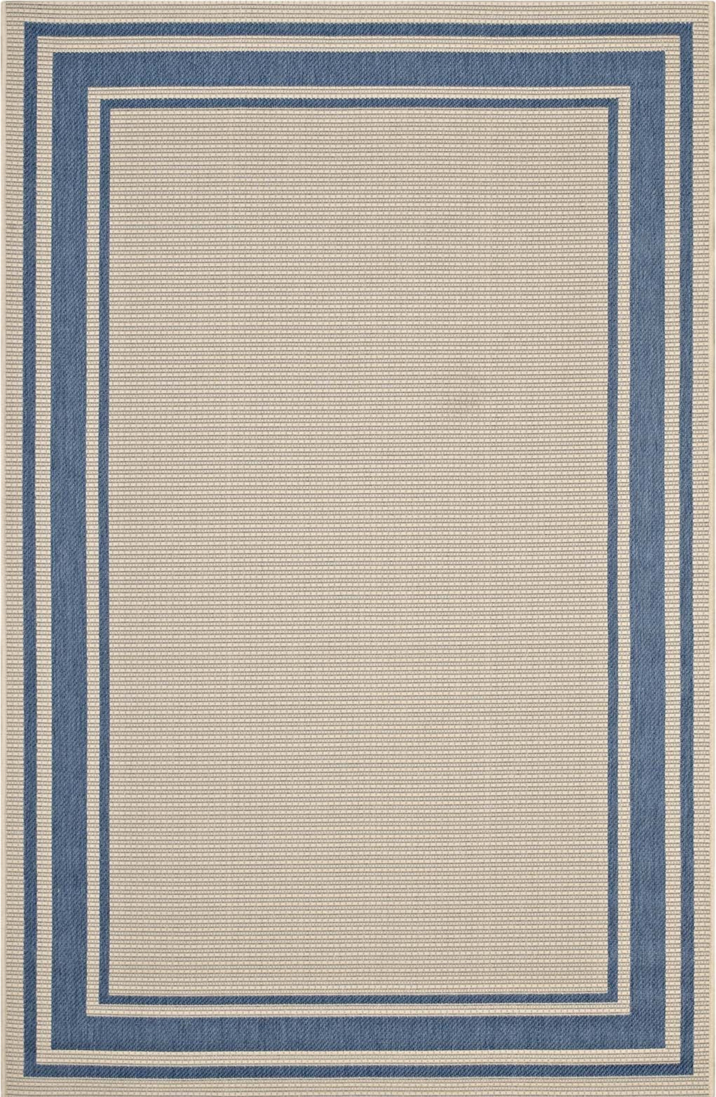 Proteger Indoor | Outdoor 5x8 Area Rug, Blue & Beige