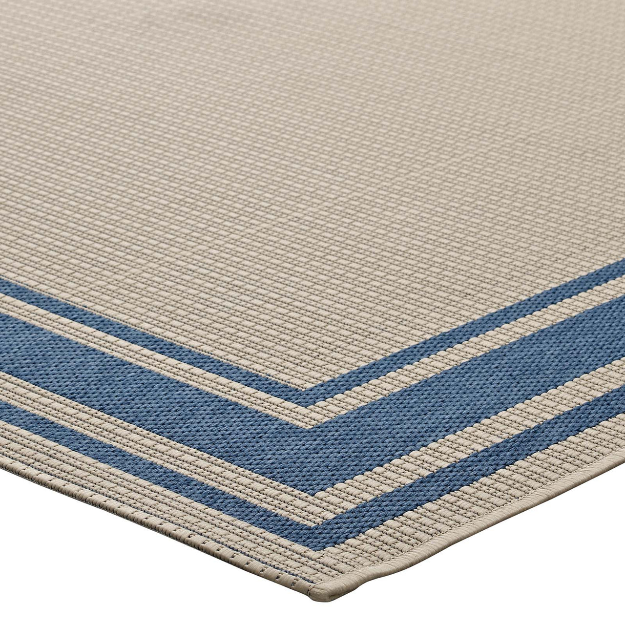 Proteger Indoor | Outdoor 5x8 Area Rug, Blue & Beige