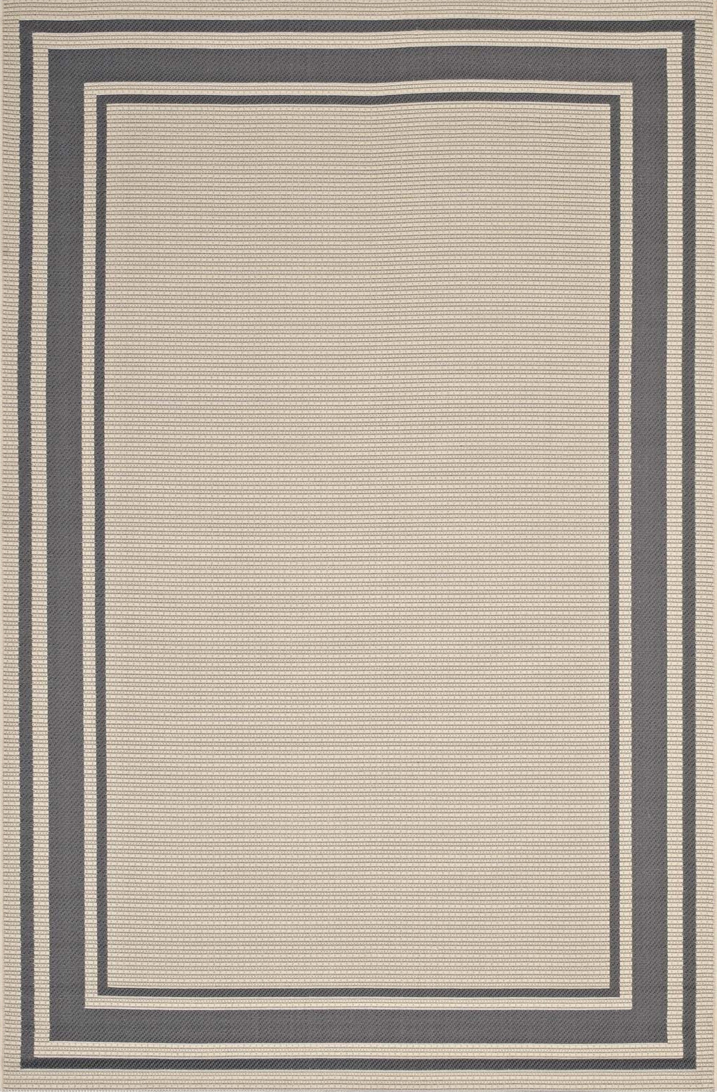 Proteger Indoor | Outdoor 5x8 Area Rug, Gray & Beige