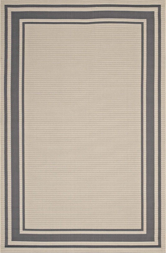Proteger Indoor | Outdoor 5x8 Area Rug, Gray & Beige