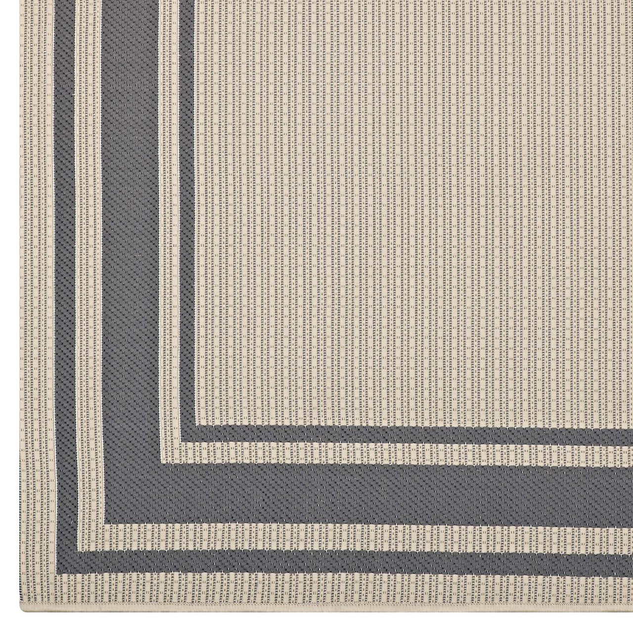 Proteger Indoor | Outdoor 5x8 Area Rug, Gray & Beige