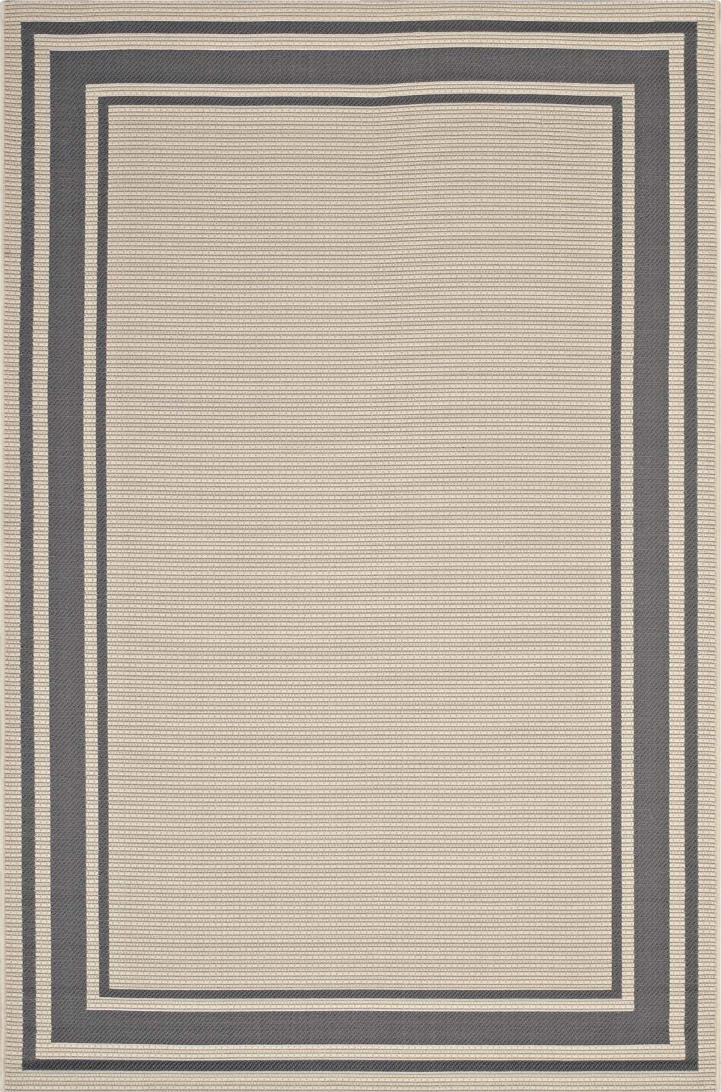 Proteger Indoor | Outdoor 8x10 Area Rug, Gray & Beige
