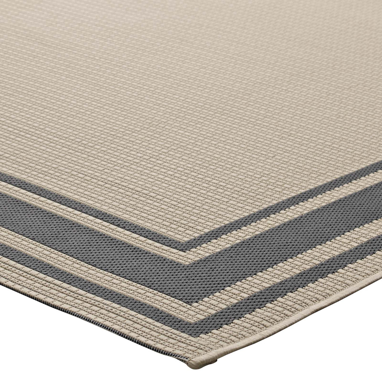 Proteger Indoor | Outdoor 8x10 Area Rug, Gray & Beige