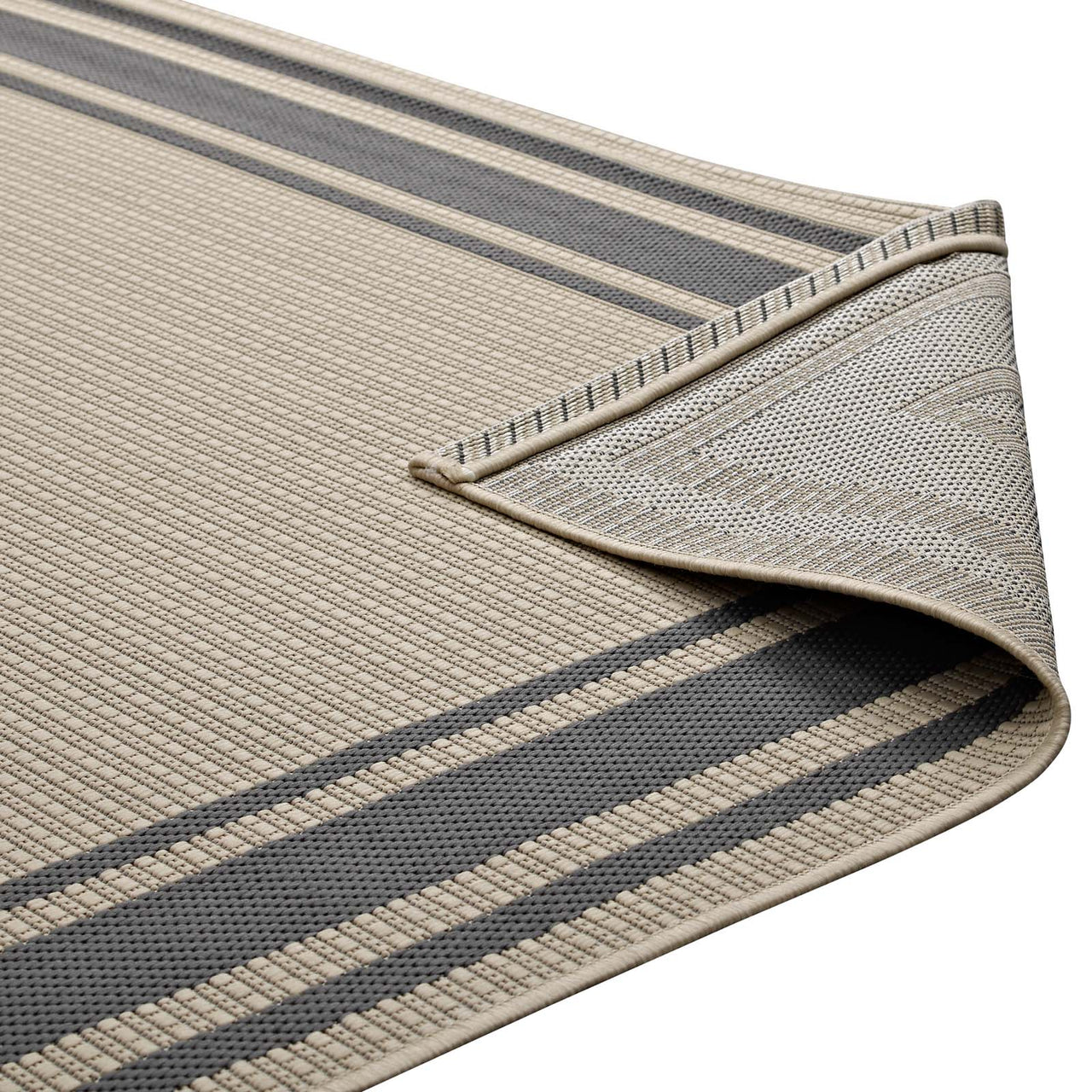 Proteger Indoor | Outdoor 8x10 Area Rug, Gray & Beige