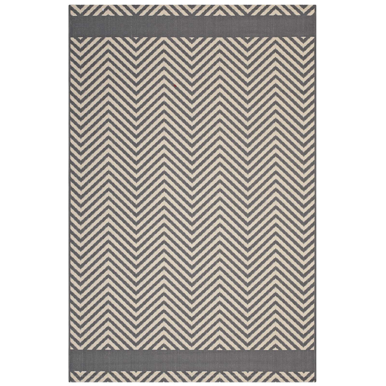 Illusion Veil Indoor | Outdoor 5x8 Area Rug, Gray & Beige