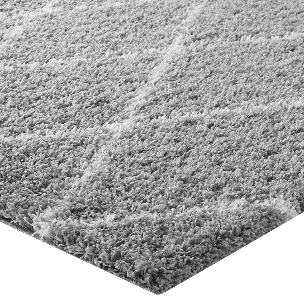 Winter Crystals 5x8 Shag Area Rug, Gray & Ivory
