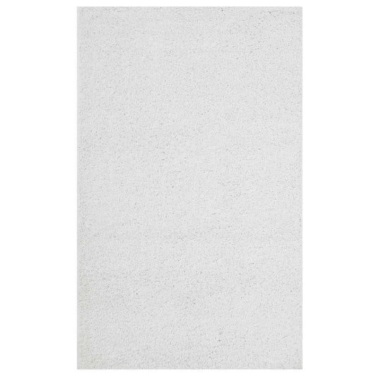 Skara 5x8 Shag Area Rug, Ivory & White