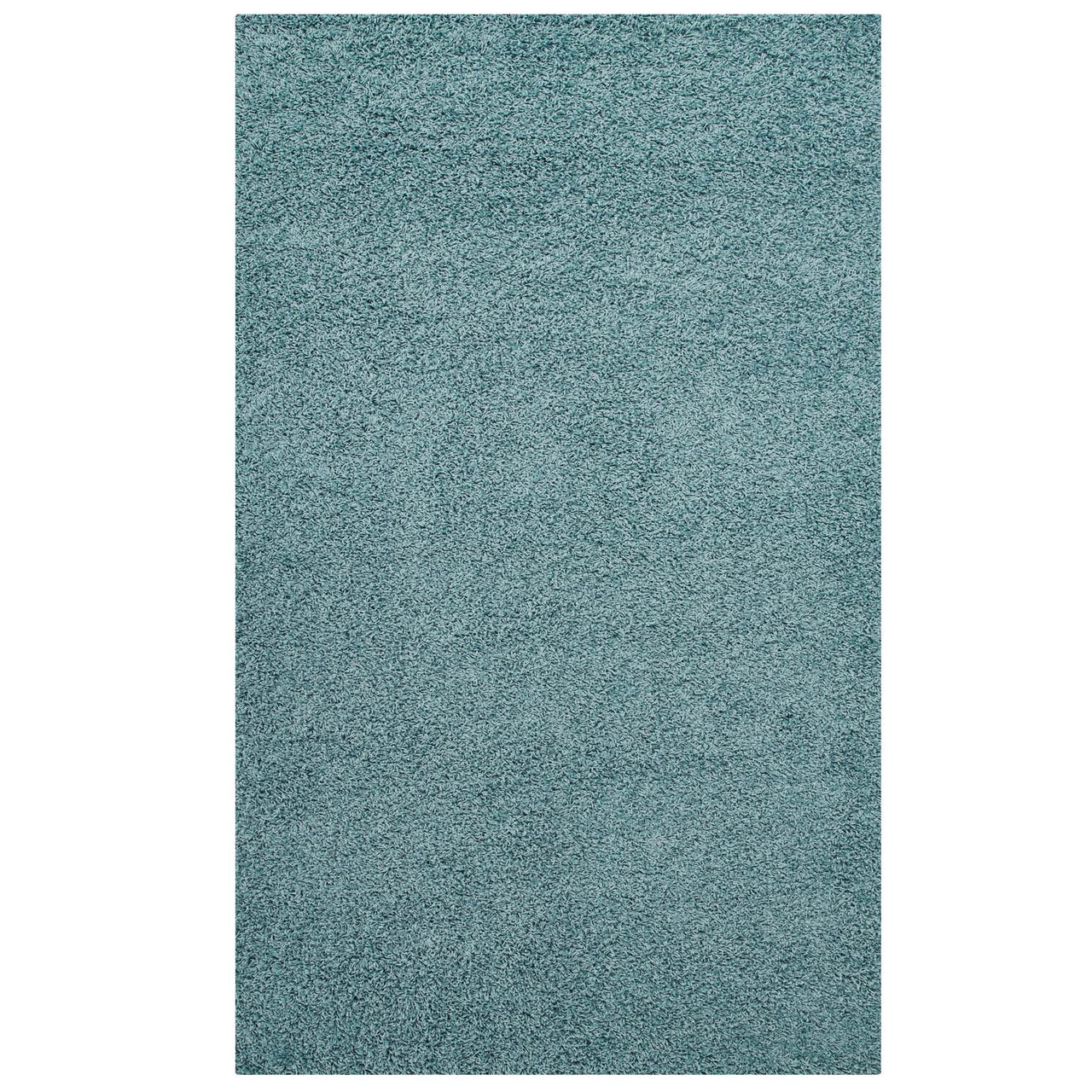 Skara 8x10 Shag Area Rug, Aqua Blue & Ivory