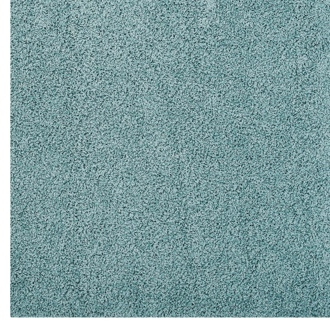 Skara 8x10 Shag Area Rug, Aqua Blue & Ivory