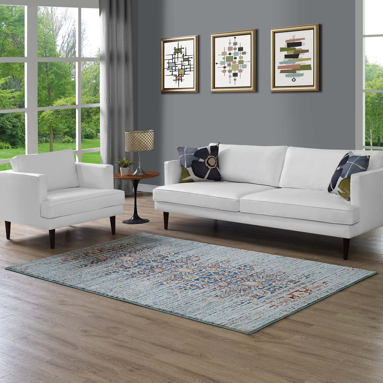 Ancestor Frequency 5x8 Area Rug, Multicolor