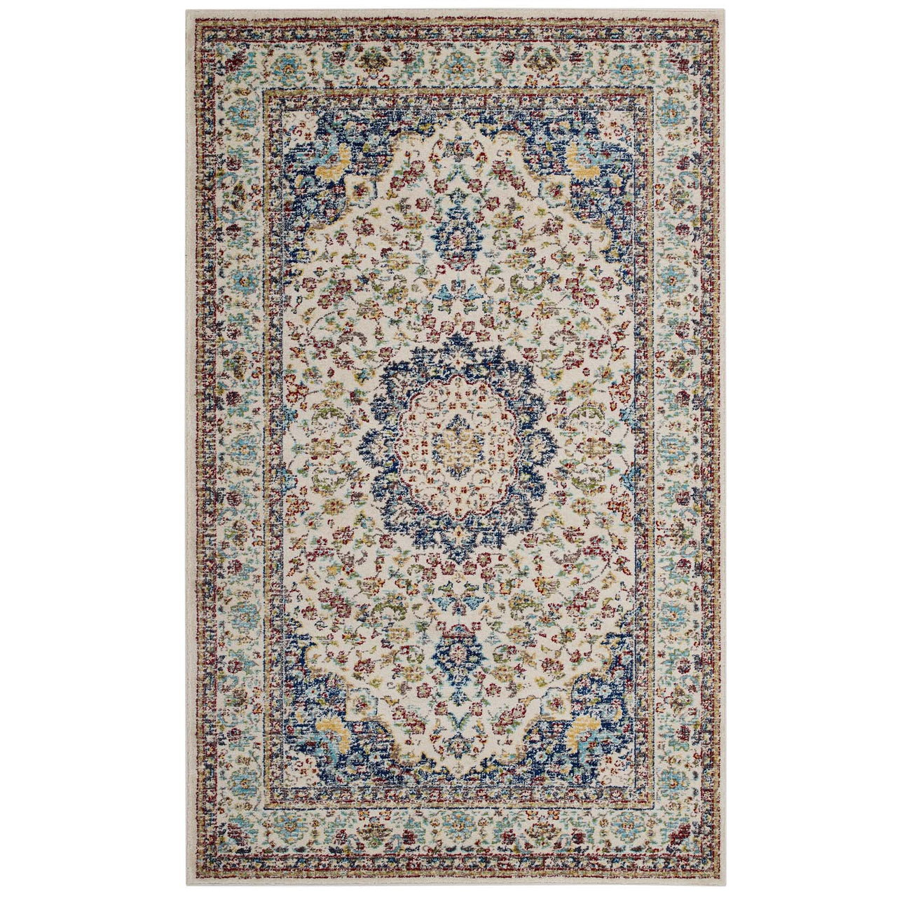 Flowering Ceremony 5x8 Area Rug, Multicolor
