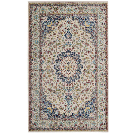 Flowering Ceremony 5x8 Area Rug, Multicolor